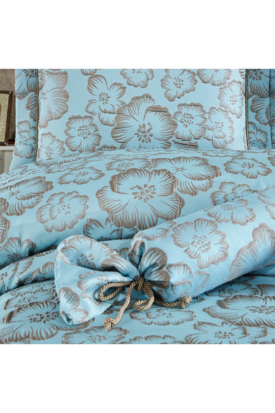 Solinas Collection Elegante Rosalina Blue - Mink Double Bedspread