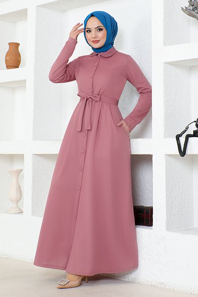 ModaMerve Κουκούλα μοντέλου Dusty Rose MSL4225