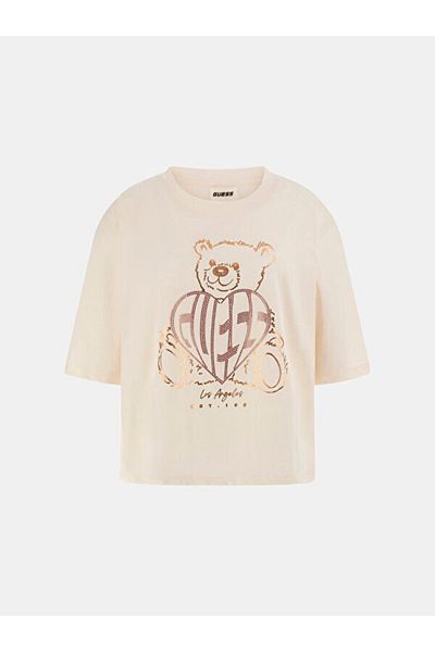 Guess Rhinestones 100% Cotton Regular Fit Rhinestone Logo t Shirt V5Ri09I3Z14 t Shirt V5Ri09 I3Z1