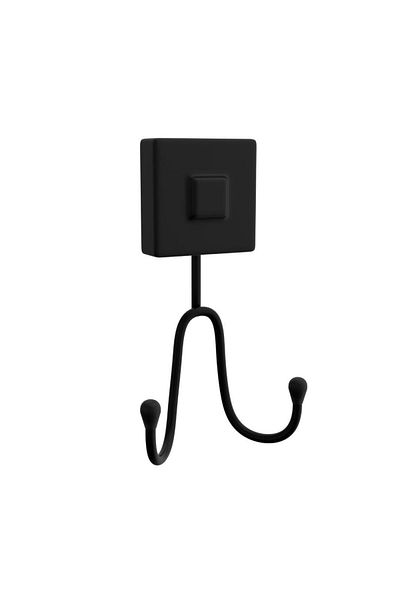 Zethome Black Bathrobe Hanger 2-Piece Bathroom Size Pool