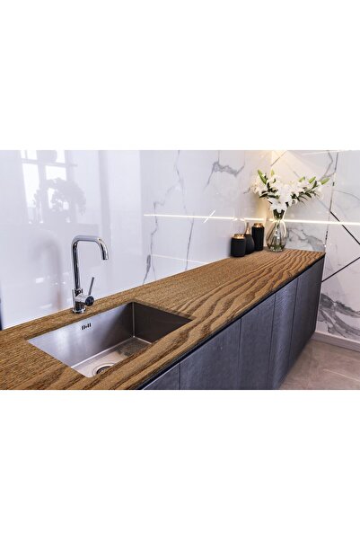 StickerArt Tezgah Üstü Fayans Kaplama Folyosu Mutfak Tezgahı Kaplama Ahşap Beta