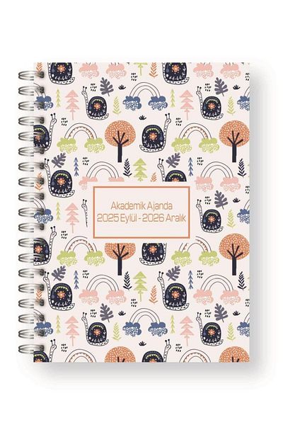 Lizy 2025 septembrie - 2026 decembrie Agenda academică în spirală Design-10