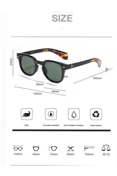 La sauvagine Tortoise Interior Detailed Retro Sunglasses