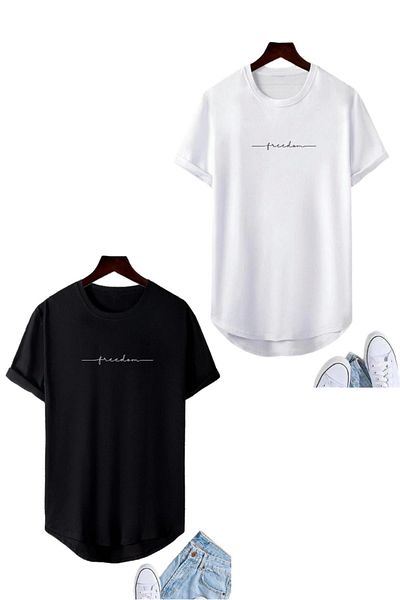 Oksit Μπλουζάκι Freedom Unisex Comfort Fit - Πακέτο 2, μακριά φούστα, βαμβακερό