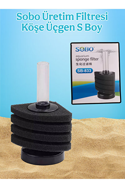 MDİZMİR Akvaryum Filtresi Sobo Üretim Filtresi Köşe Üçgen S Boy Küçük Akvaryu...