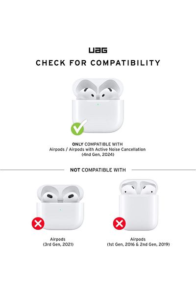 Urban Armor Gear UAG Plasma for AirPods 4 case with Secure Lock & Carabiner - Black