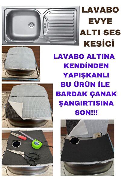 KL HOME Paslanmaz Lavabo Evyeler Altına Ses Kesici Yalıtım Ped Levha - 30x30cm