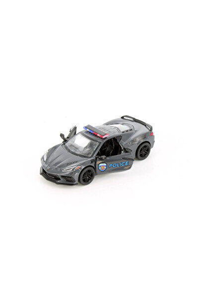 Kinsmart 1:36 Ölçek Metal Çek Bırak Corvette Diecast Polis Arabası
