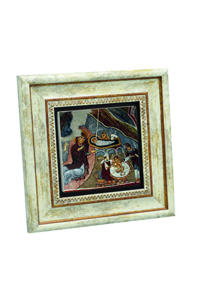 Souvenest Kapadokya Göreme Karanlık Kilise Freski - İsa Mesih'in Doğumu Baskı...