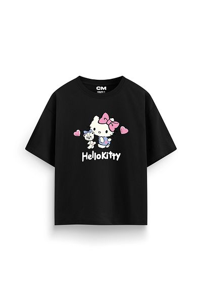 CİNEMA MODA Μαύρο μπλουζάκι H. Kitty με άνετη εφαρμογή 30/1 Unisex