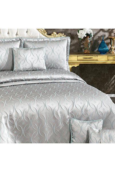 Solinas Collection Hera Gri - Mint Çeyizlik Çift Kişilik Yatak Örtüsü