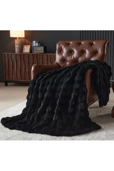 sevaradekor Husa de canapea de pluș Husă de canapea pufoasă Husă de canapea Bubble 200 x 75 cm