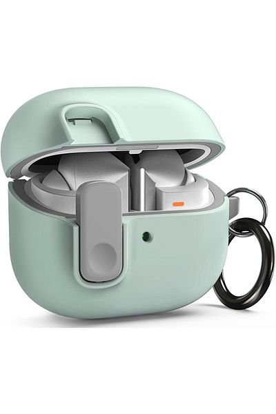 VRS Design Modern Lock for Samsung Galaxy Buds3/Galaxy Buds 3 Pro case with Carabiner Marine aGreen