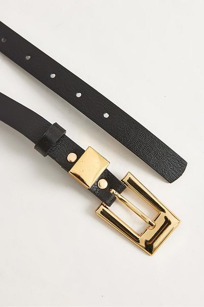 CALİENTE Buckle Thin Women's Belt Black