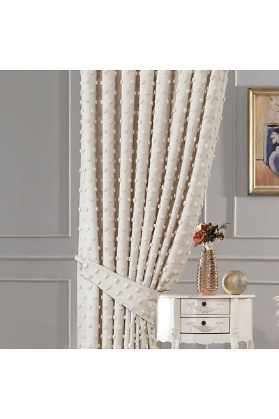 Solinas Collection Κουρτίνα φόντου Paris Sand Beige 1 X 3 συμπίεσης - Μονόφυλλο