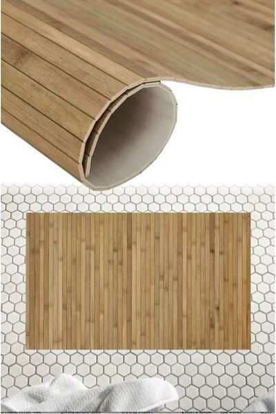 Lorin Bamboo Bath Mat Non-Slip Base 50Cmx80Cm Stained