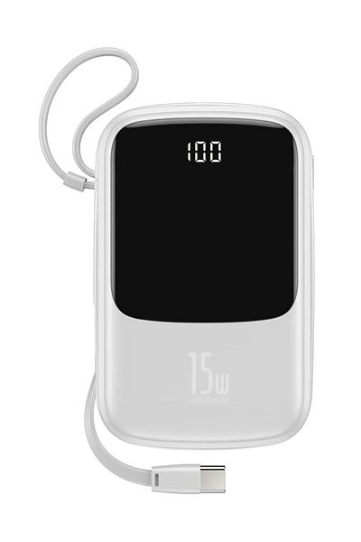 Bastec Digital Display Power Bank Charger (10,000 mAh 30W) with Type-C Cable