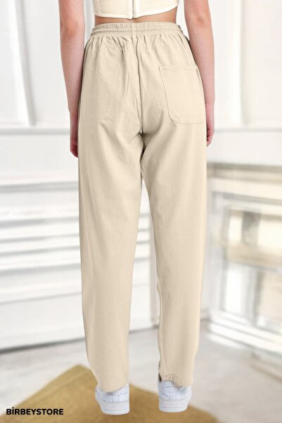 BİRBEYSTORE Linen Pants Comfortable Fit Unisex M-6Xl between Sizes Armband