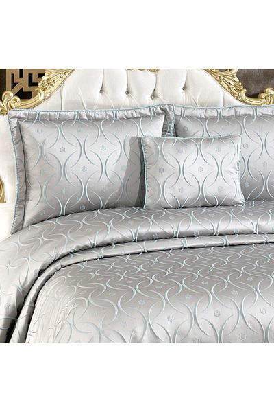 Solinas Collection Hera Gray and Mint Dowry - Double Bedspread