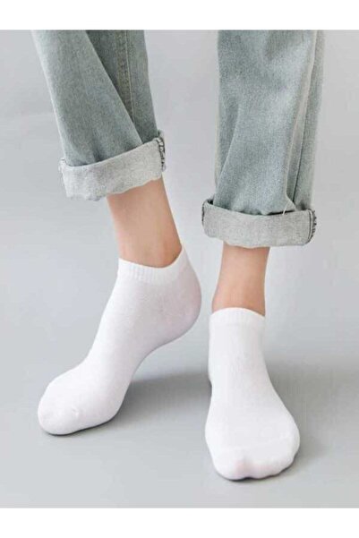 Deribond Білі жіночі шкарпетки 9 пар бавовняні, шкарпетки-шкарпетки