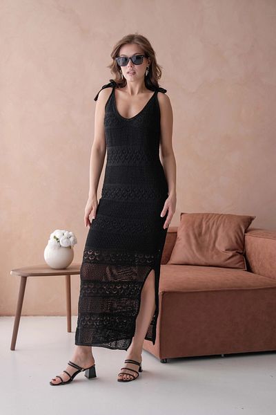 Park Karon Rochie lungă căptușită cu model ajurat
