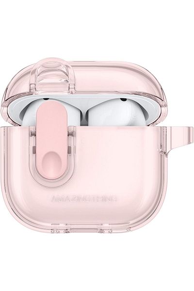 Amazingthing Amazing Thing MINIMAL for AirPods 4 (2024) case cover with Carabiner - Pink