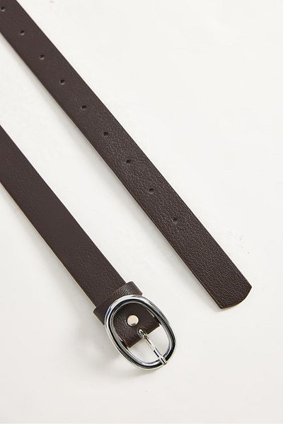 CALİENTE Leather Look Women's Belt Brown
