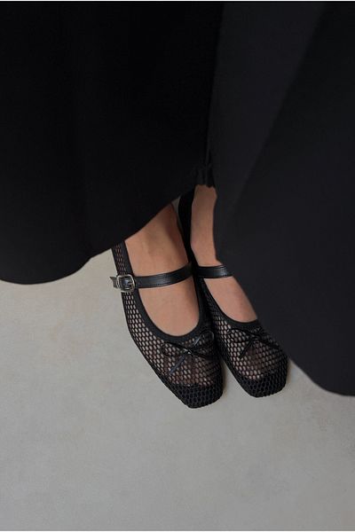 Mupa Shoes Balerini de damă negre