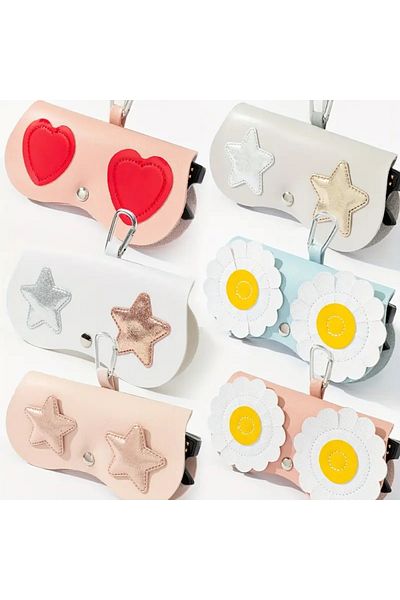 GlassySKY Cute Eyewear Case with Practical Easy Carrying and Access to Hang on Bag, Summer Accessory Fashion