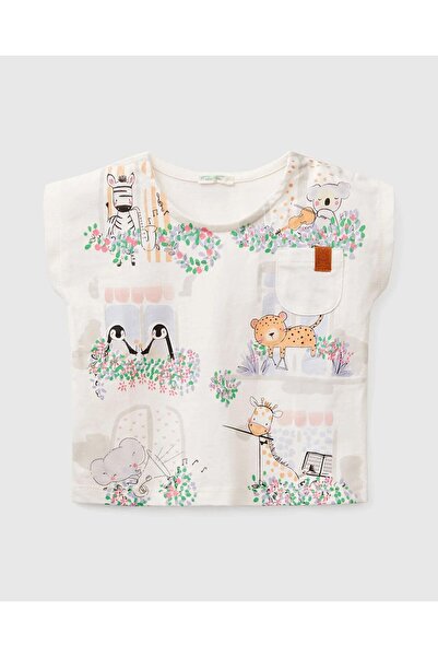 United Colors of Benetton تيشيرت طفلة 105X 1/18 شهر