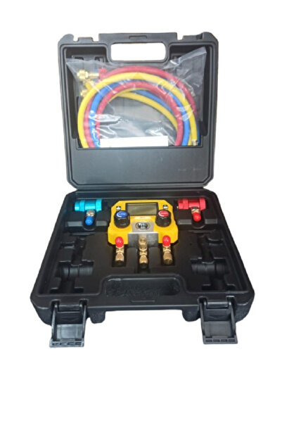 Universal LX-MANİFOLD DİJİTAL İKİLİ GAZ SAATİ SARI MG-10B HORTUMLU (KUTULU)