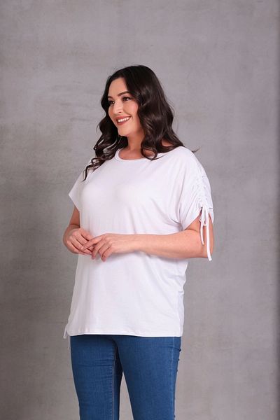 aytemas Sleeve Skirt Drawstring Blouse