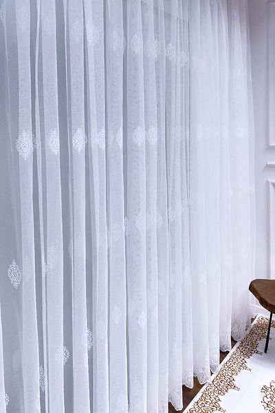 Brillant Living Room Bedroom Plain Avant-Garde New Season 2025 1/2.5 Medium Pleated Tulle Curtain Htt