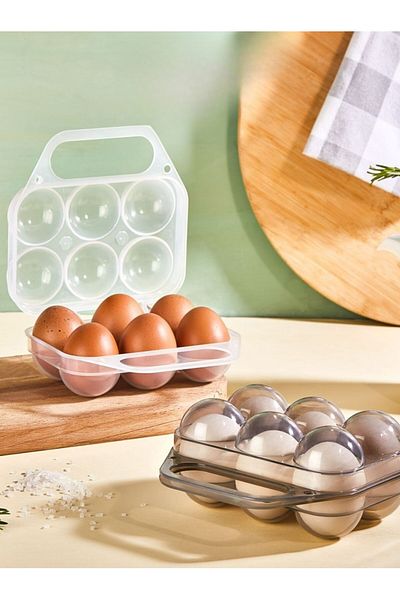 Mapple Home Portable 6 Compartment Egg Holder Picnic Bag - Container Storage