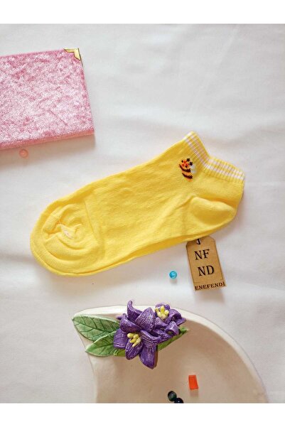 ENEFENDİ Чорапи без нос с 3D релефен модел от мек памук за жени с къс маншет ...