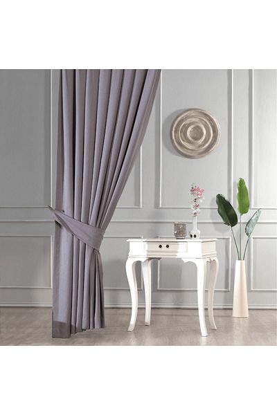 Solinas Collection Κουρτίνα φόντου Angora Grey 1 X 3 συντομές - Μονόφυλλο