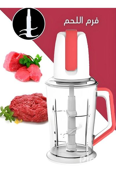 TOSCANA U 3-in-1 electric meat grinder, 400 watts, 2 liters capacity, with 3 cutting attachments