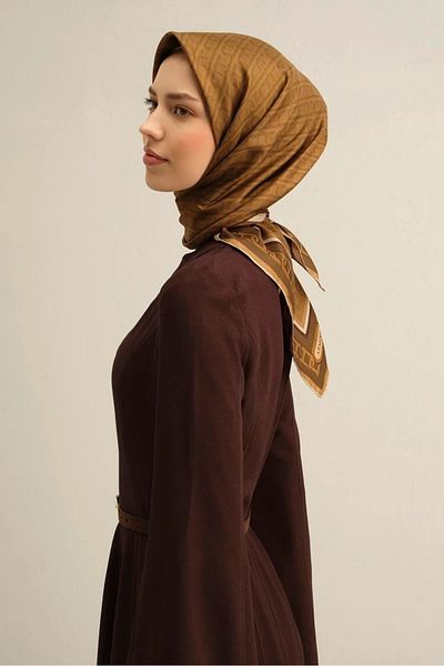 Armine Patterned Pure Silk Sura Scarf 9301- 31