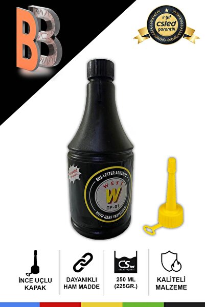CSled West Kutu Harf Genel Yapıştırıcısı 250ML – Alüminyum & Pleksi Yapıştırı...