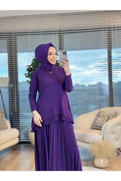ALANURMODA Rose Set with Sandy Fabric Skirt