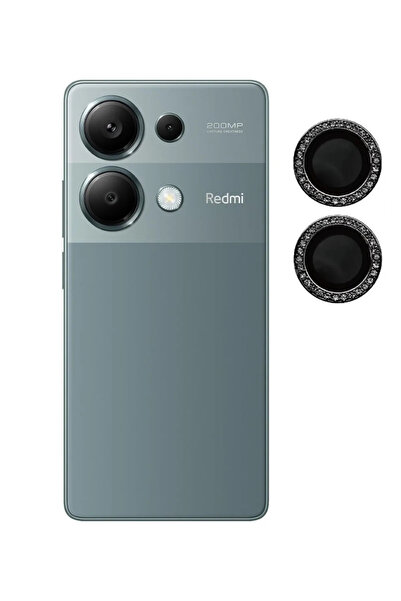 Noppax Xiaomi Redmi Note 13 Pro 4g Kamera Taşlı Koruma Lens Koruyucu hasar ön...