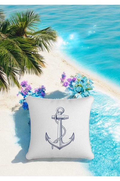 LUX VIE Pernă Marine 45x45 Cm Față de pernă cu imprimeu dublu față