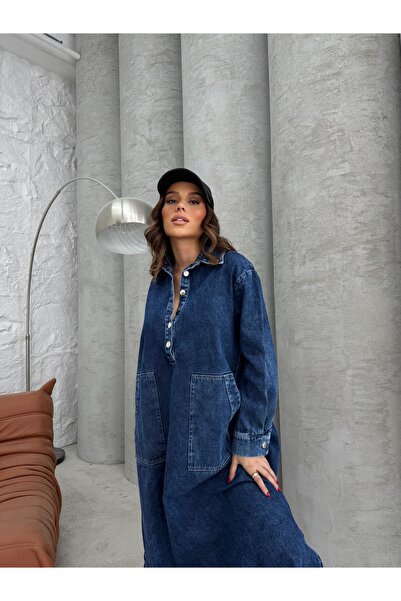 Modesto DENİM DRESS MAVİ