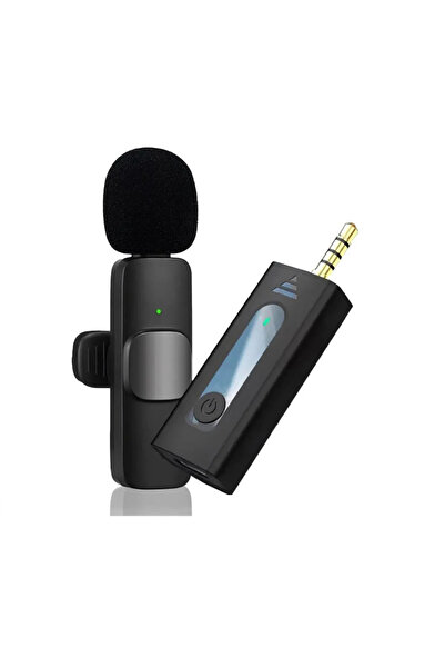 MATECHNO Kablosuz Yaka Mikrofonu 3.5mm Aux PC Tablet Video Kayıt Vlog Amfi Telefon Hoparlör Mikrofon