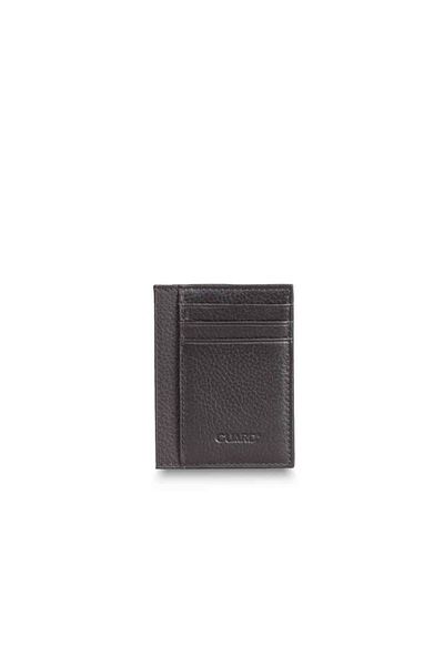 GUARD Brown Genuine Leather Mini Size Credit Card Holder - Grd 250322 Wt1638