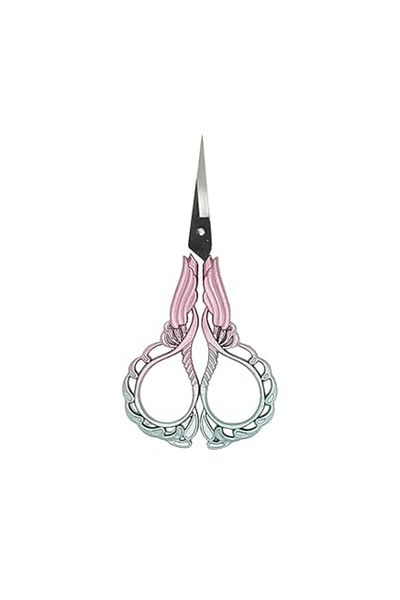 OZN AKSESUAR Pink-Blue Promise Engagement Scissors - Special Day Merasim Stitching Embroidery Forms