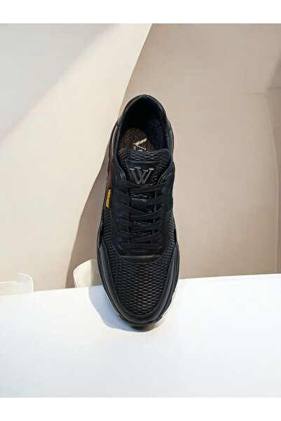 Voyager Чоловіче взуття з гумовою підошвою, справжньою шкірою та шнурівкою, ортопедичне, зручне для щоденного носіння.