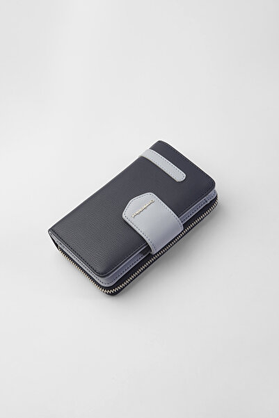 CENGİZ PAKEL Portofel de damă Cengiz Pakel de mărime medie 65256m bleumarin-albastru gheață