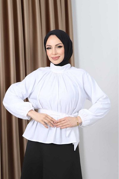 CNG MODA Hijab Belted Shirt