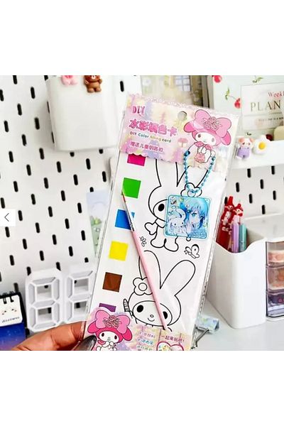 Mucizelerevi Sanrio Kawaii Kuromi My Melody Cinnamoll 1 Piece Educational Watercolor Set